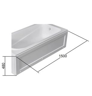 Фронтальная панель Parly 150х48 CT10532 белый